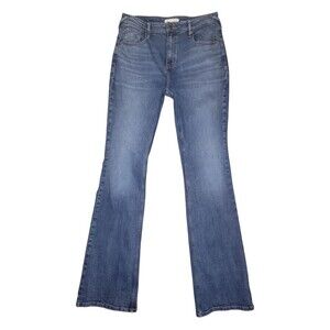 Cleo + Wolf Womens High Rise Bootcut Jeans 29x34 Long Medium Wash Western Rodeo